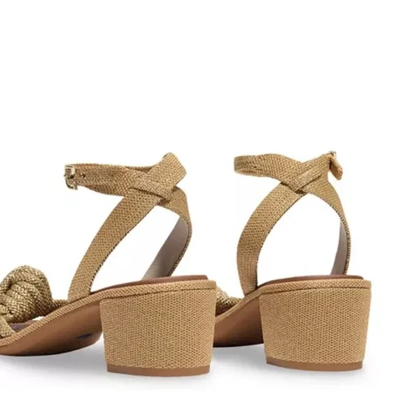 NEW Rothys The Knot Sandal Golden Shimmer Metallic Block Heel Womens 10.5 - Picture 6 of 14